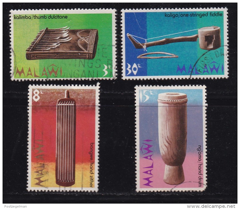 MALAWI, 1973, Used  Stamp(s), Traditional Music Instruments, 203-206,  #4668 - Malawi (1964-...)