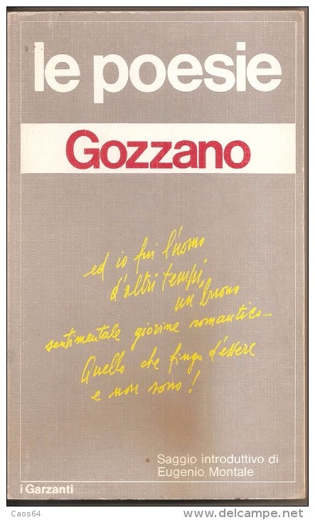 LE POESIE  GOZZANO - Poesía