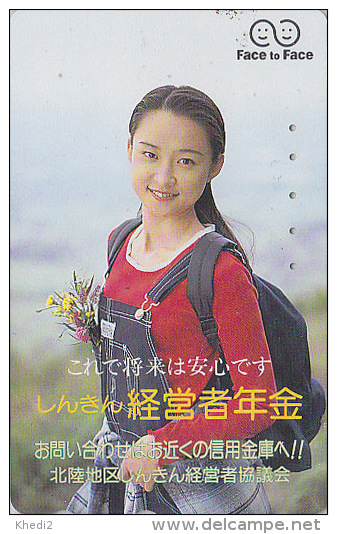 Télécarte Japon - FEMME - FACE TO FACE / 1 - GIRL Japan Phonecard - Frau Telefonkarte - 2206 - Japan