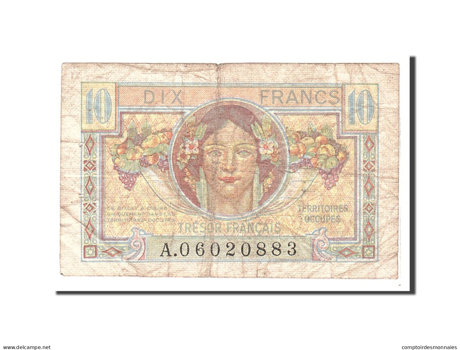 Billet, France, 10 Francs, 1947, Undated, TB, Fayette:19.2, KM:M7a - 1947 French Treasury