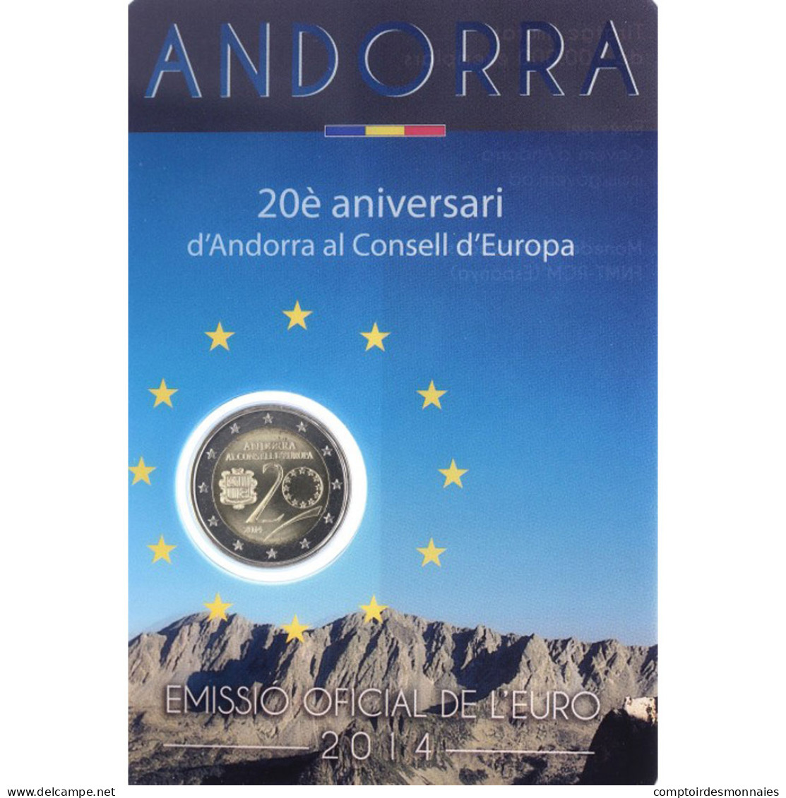 Andorra, 2 Euro, 2014, FDC, Bi-Metallic - Andorre