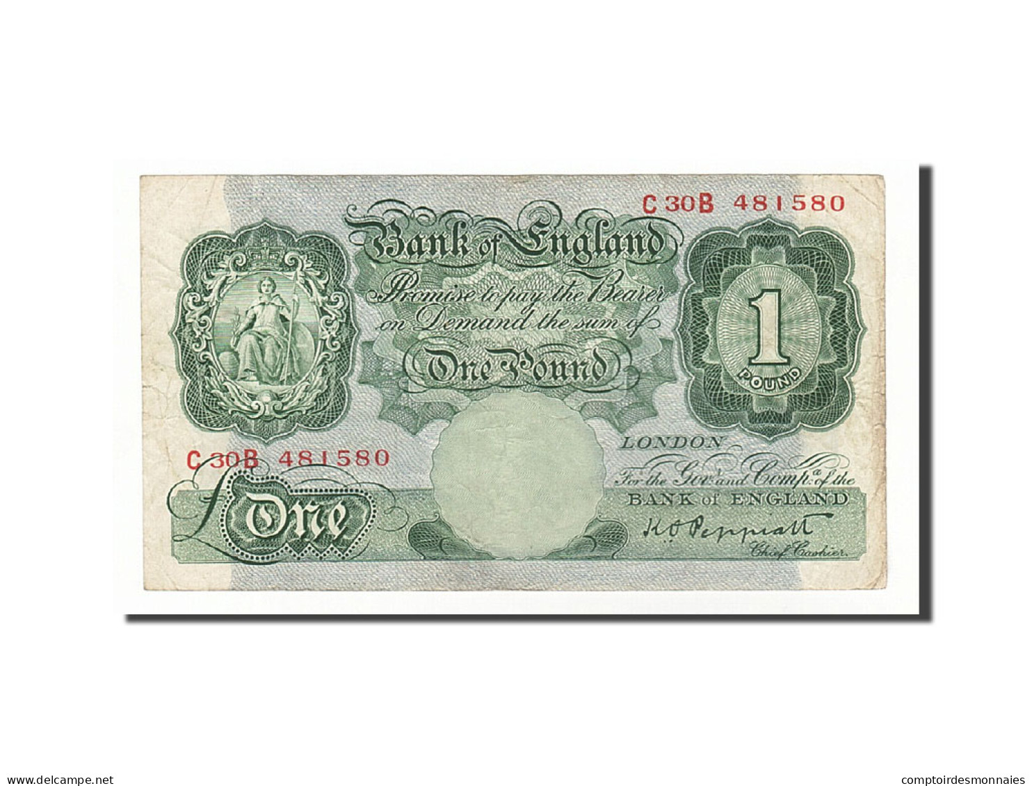 Billet, Grande-Bretagne, 1 Pound, 1948-1960, Undated (1948-1949), KM:369a, TB+ - 1 Pound