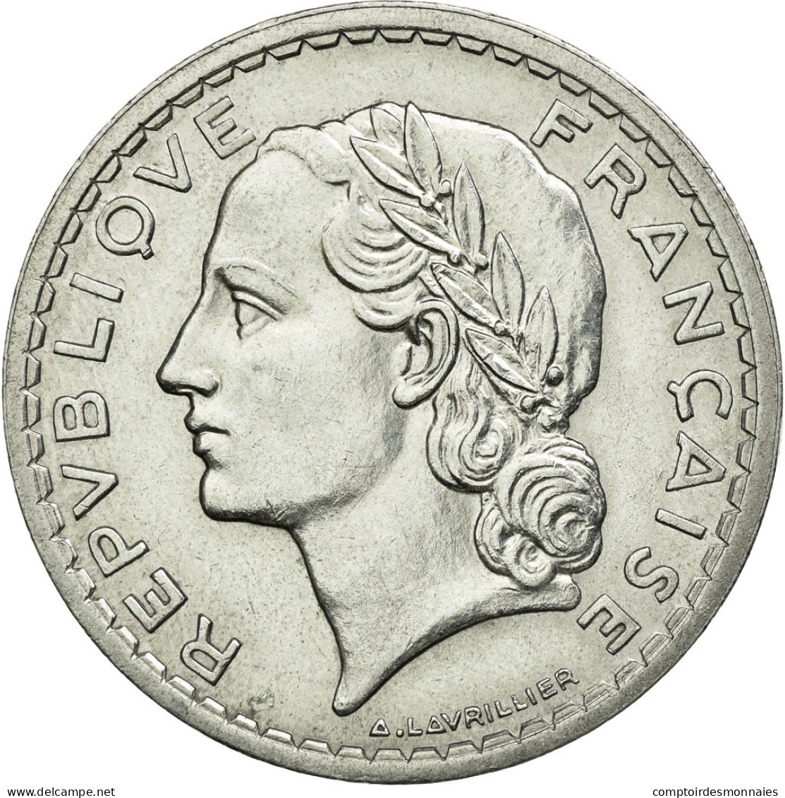 Monnaie, France, Lavrillier, 5 Francs, 1946, Beaumont Le Roger, SUP, Aluminium - J. 5 Francs