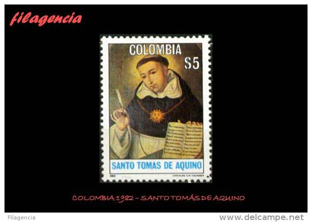 AMERICA. COLOMBIA MINT. 1982 HOMENAJE A SANTO TOMÁS DE AQUINO - Colombia