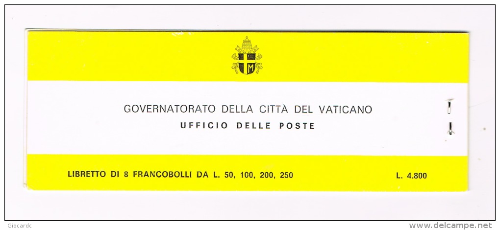 VATICANO -  UNIFIC. L1 - 1982 LIBRETTO CON COPERTINA GIALLA: I VIAGGI DI GIOVANNI PAOLO II - NUOVO (MINT)**