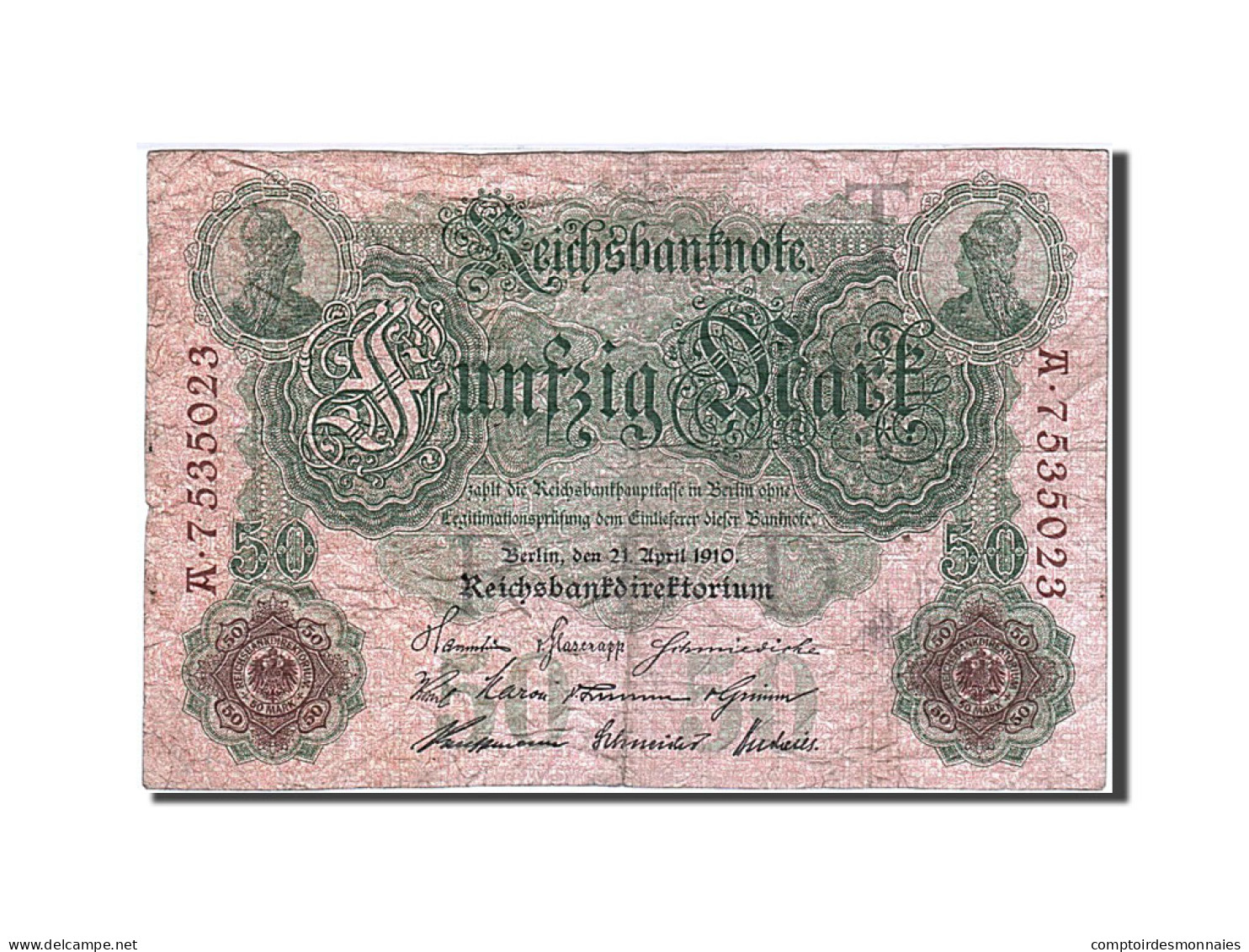 Billet, Allemagne, 50 Mark, 1910, 1910-04-21, KM:41, TTB - 50 Mark