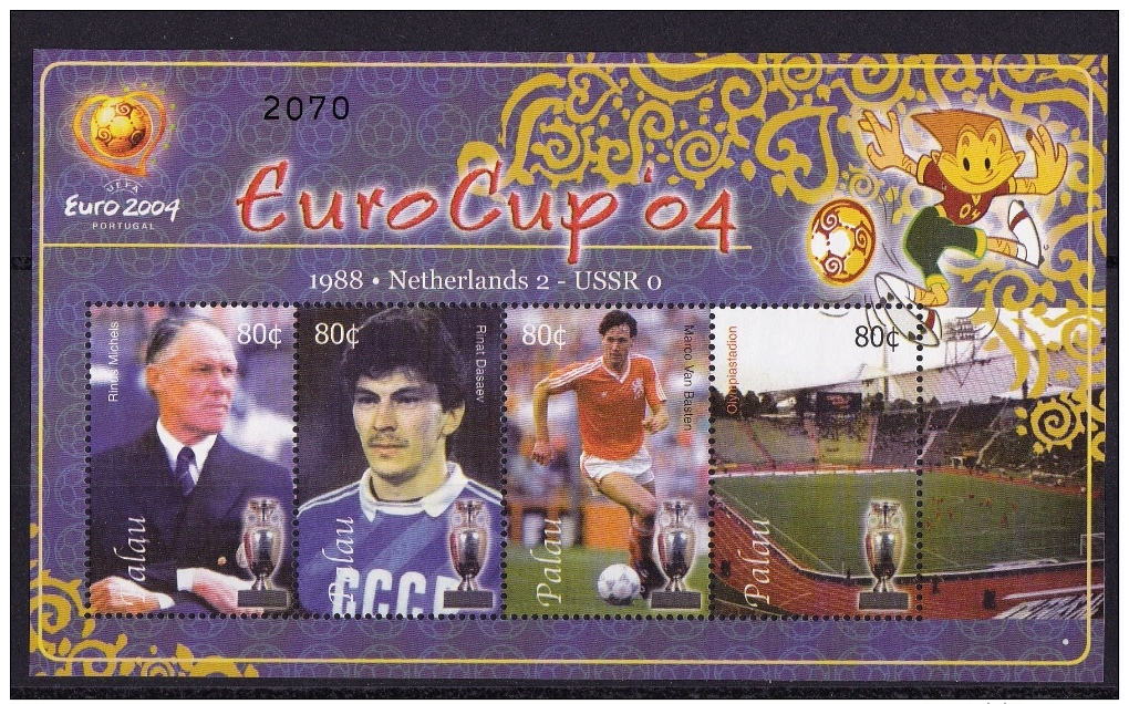 Palau, (Sc #779) MNH, (Sheet Of 4) European Soccer Champions, Portugal    (2004) - Africa (Other)