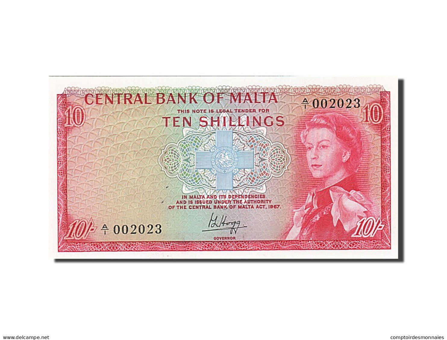 Billet, Malte, 10 Shillings, 1968-1969, 1968, KM:28a, NEUF - Malte