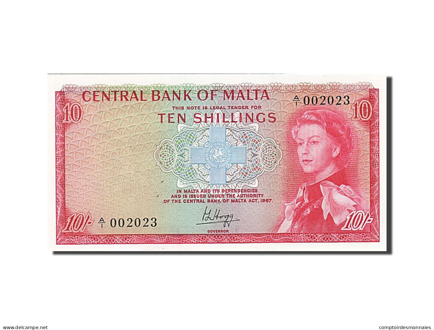 Billet, Malte, 10 Shillings, 1968-1969, 1968, KM:28a, NEUF - Malta
