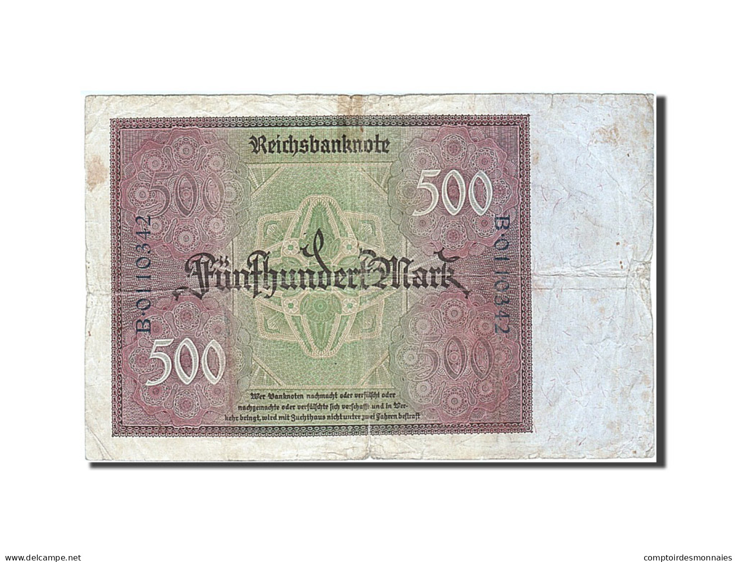 Billet, Allemagne, 500 Mark, 1922, 1922-03-27, KM:73, TB - 500 Mark