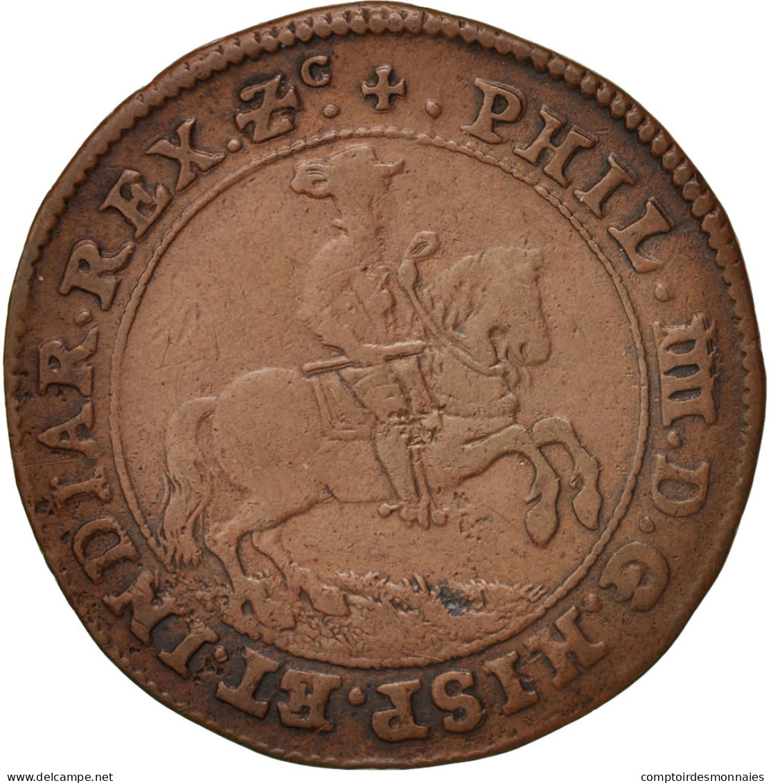 Pays-Bas, Jeton, Spanish Netherlands, Philippe IV, Bruxelles, 1651, TTB, Cuivre - Other & Unclassified