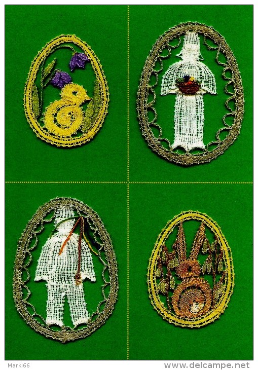 Slovakia - 2016 - Easter - Bobbin Lace - Postcard With Original Printed Stamp And Hologram - Postcards