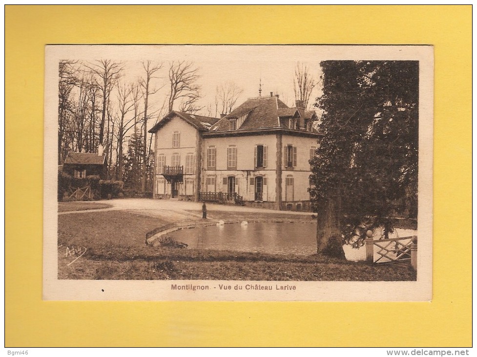 * CPA..dépt 95..MONTLIGNON  :  Vue Du Château Larive   : Voir Les 2 Scans - Montlignon