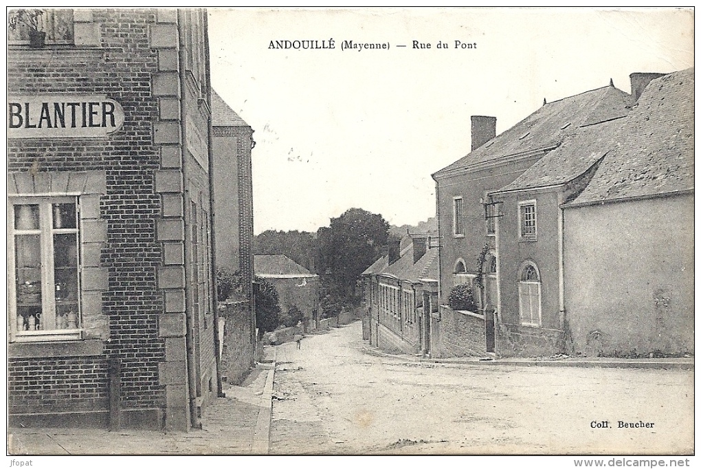 53 MAYENNE - ANDOUILLE Rue Du Pont, Cachet Association Des Dames Françaises Au Verso - Autres & Non Classés