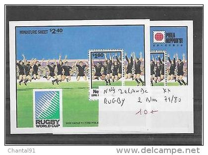 NOUVELLE ZELANDE N° 79/80 ** RUGBY - Lots & Serien