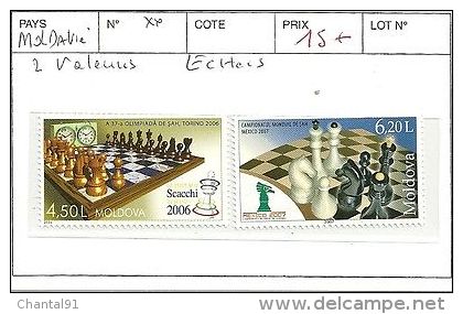 MOLDAVIE  2 VALEURS ECHECS ** - Moldavie