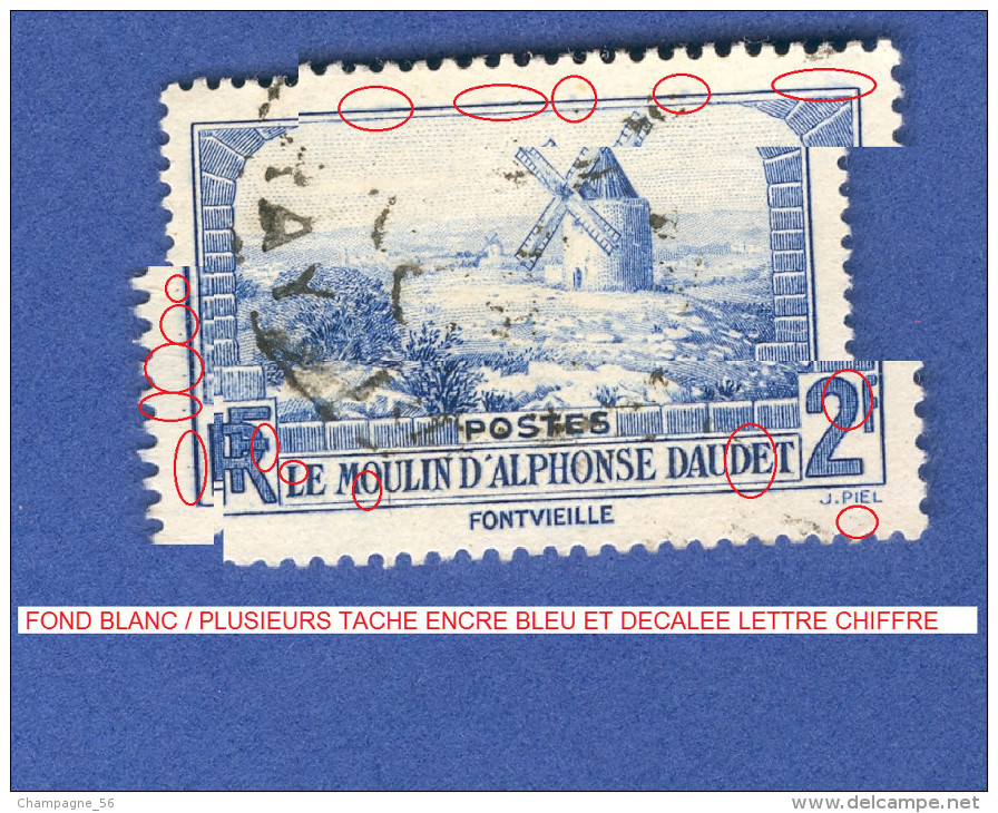 1936 N° 311 MOULIN DE DAUDET OBLITÉRÉ 72.00 € - Gebruikt