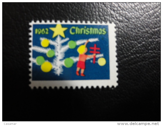 1962 Vignette Christmas Seals Seal Poster Stamp USA - Unclassified