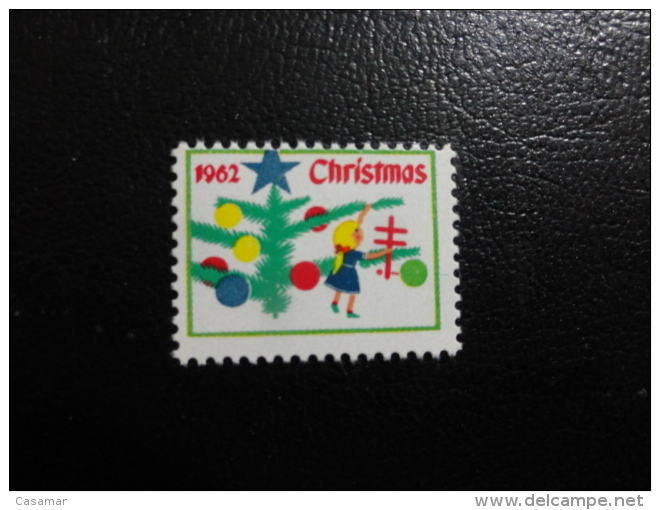 1962 Vignette Christmas Seals Seal Poster Stamp USA - Non Classés