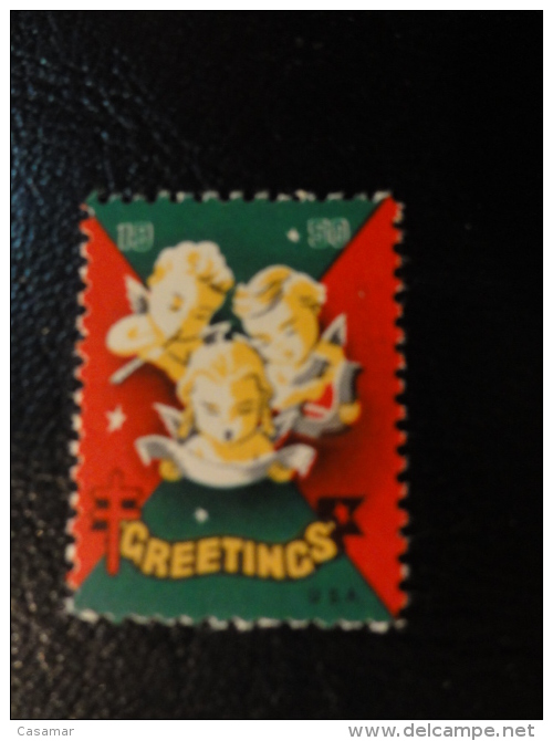 1950 Vignette Christmas Seals Seal Poster Stamp USA - Non Classificati