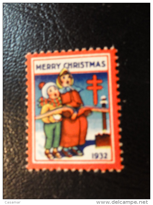 1932 Vignette Christmas Seals Seal Label Poster Stamp USA - Non Classificati