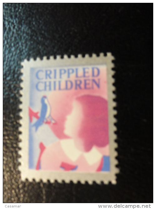 Help Crippled Children Health Vignette Charity Seals Seal Label Poster Stamp USA - Ohne Zuordnung