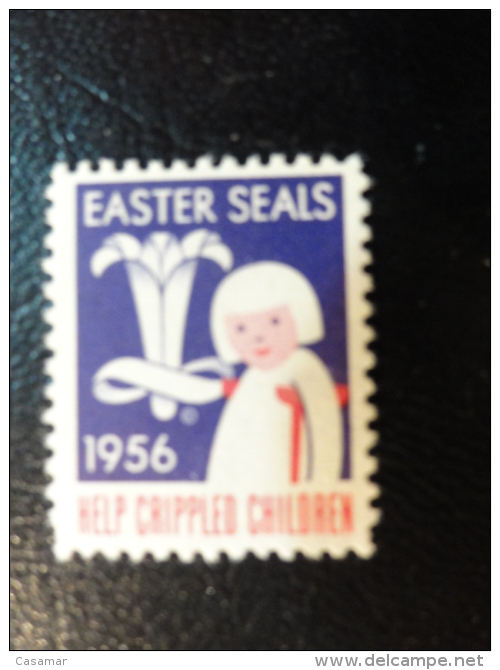 1956 Help Crippled Children Health Vignette Charity Seals Eastern Seals Seal Label Poster Stamp USA - Non Classificati