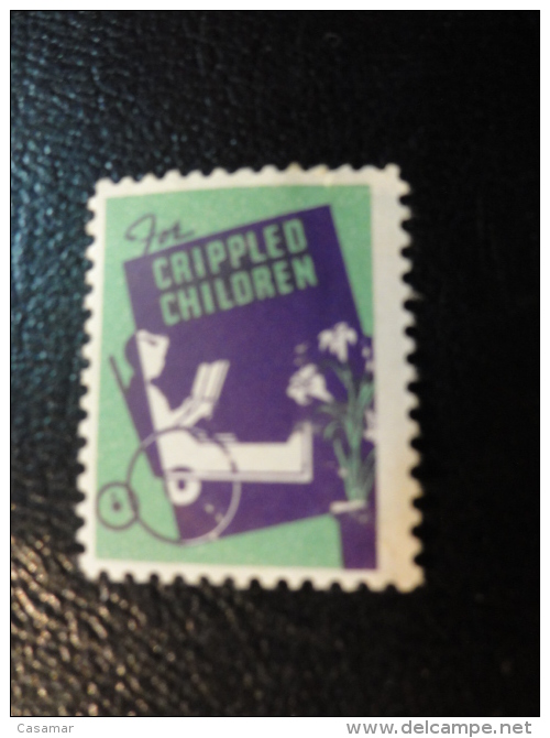 Help Crippled Children Health Vignette Charity Seals Seal Label Poster Stamp USA - Non Classificati