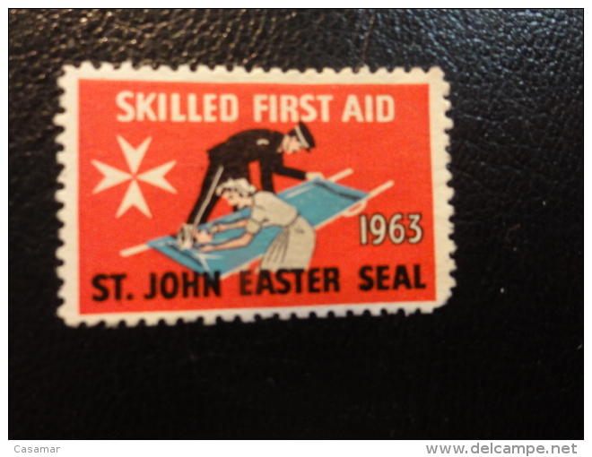 1963 St John Eastern Seals Skilled First Aid Health Vignette Charity Seals Seal Label Poster Stamp USA - Non Classés