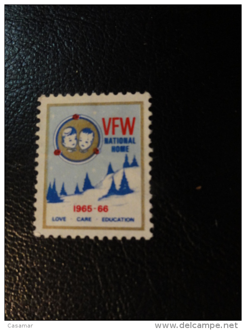 1965 1966 VFW National Home EATON RAPIDS Michigan Health Vignette Charity Seals Seal Label Poster Stamp USA - Non Classés