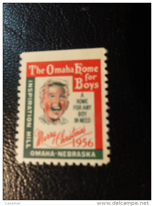 1956 OMAHA HOME NEBRASKA For Boys Health Vignette Charity Seals Seal Label Poster Stamp USA - Ohne Zuordnung