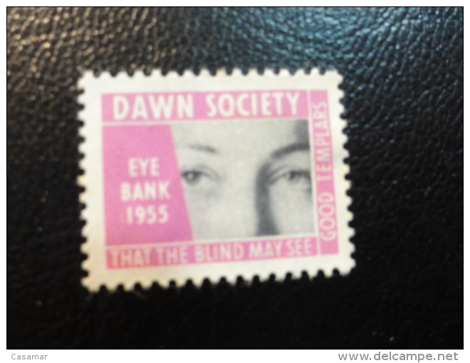 1955 DAWN SOCIETY EYE BANK Health Blinds Good Templars Vignette Charity Seals Seal Label Poster Stamp USA - Non Classés