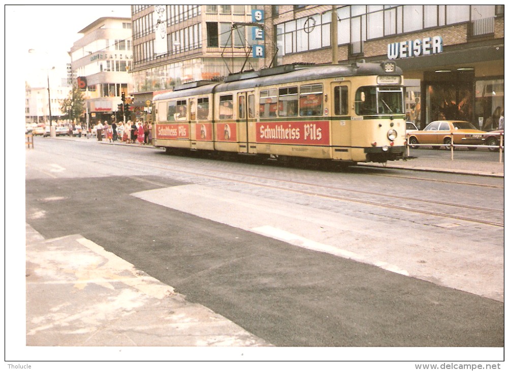 Photo Originale-Foto Tram Strassenbahn Tramway-Linie 305-Bochum Bongardstrasse-(Weiser-SinnLeffers)- Schultheiss Pils- - Eisenbahnen