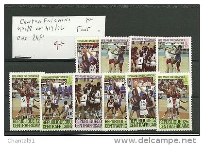 CENTRAFRIQUE N° 404/8 ET 418/22 ** FOOT - Altri & Non Classificati