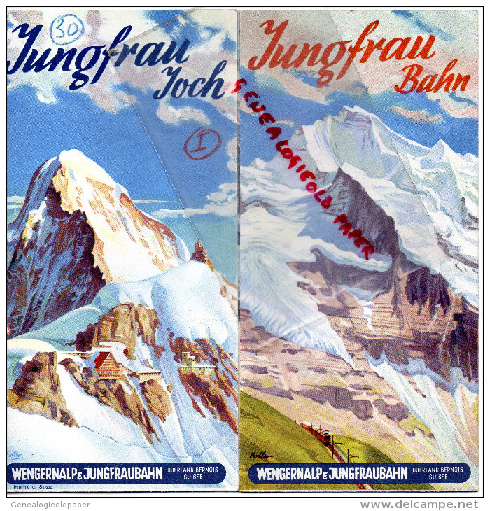 SUISSE - BEAU DEPLIANT TOURISTIQUE  - JUNGFRAU BAHN-JOCH- WENGERNALP-BERNE- - ANNEES 40 - Dépliants Touristiques