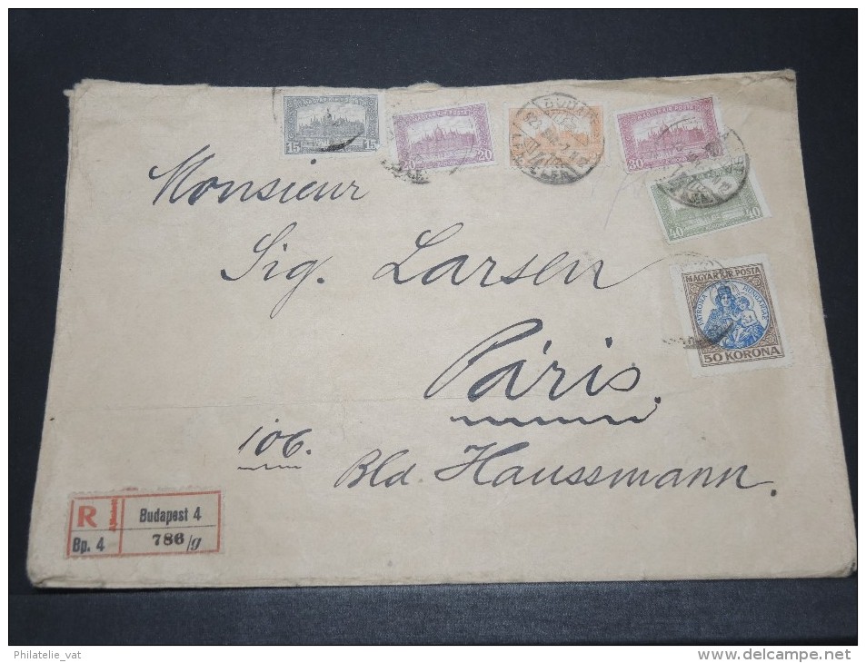 HONGRIE - Env Recommandée Budapest Pour Paris - Juil 1907 - A Voir - P21191 - Poststempel (Marcophilie)