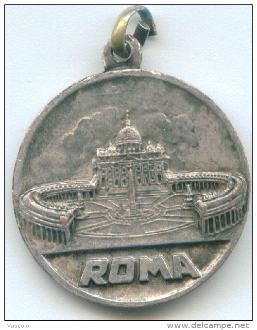 POPE PAULUS VI PONT MAX MEDAL MEDAGLIA DIAMETER 2.5 Cm - Religion &  Esoterik