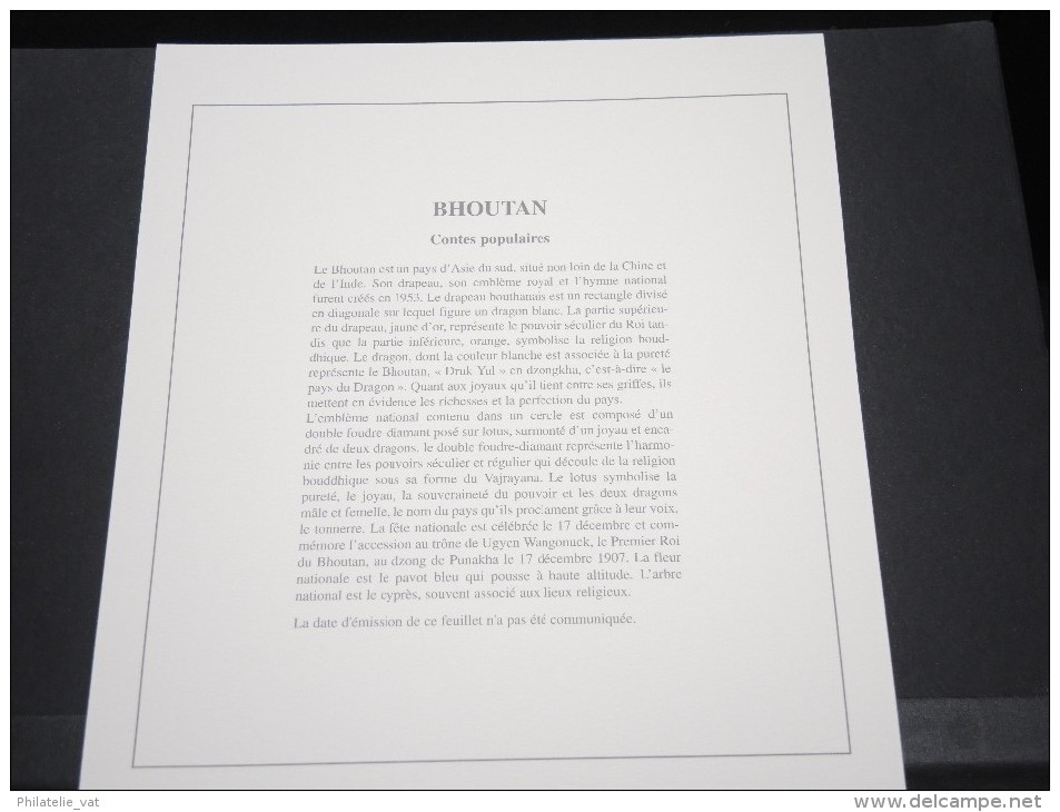 BHOUTAN - Bloc Luxe Avec Texte Explicatif - Belle Qualité - À Voir -  N° 11525 - Bhután