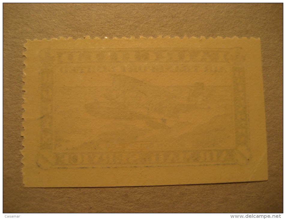 GB UK Fairchild Air Mail Service Rouyn Goldfields Gold Poster Stamp Vignette Vi&ntilde;eta Label Canada - Airmail: Semi-official