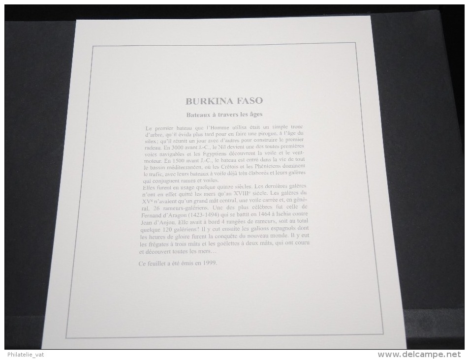 BURKINA FASO -  Bloc Luxe Avec Texte Explicatif - Belle Qualité - À Voir -  N° 11527 - Burkina Faso (1984-...)