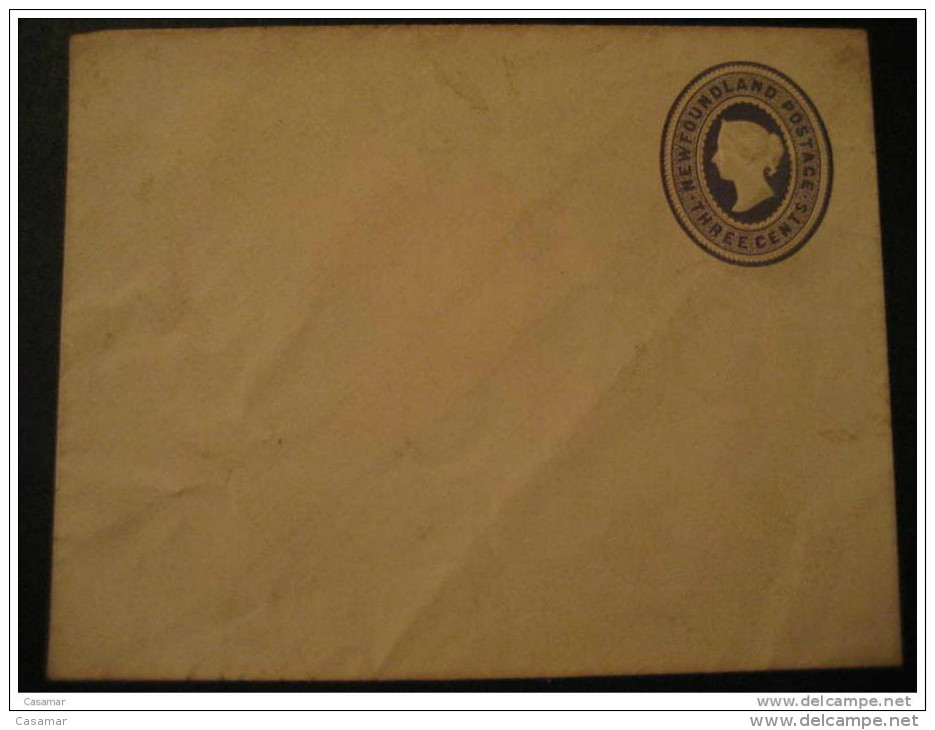 3 Cents Sobre Entero Postal Cover Stationery NEWFOUNDLAND Canada - Postal Stationery