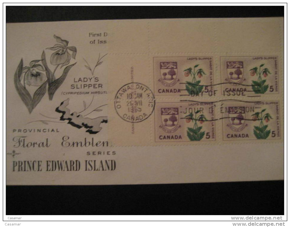 1965 Rose Touches The Margin Error Mistake FDC Cover Canada - Variétés Et Curiosités