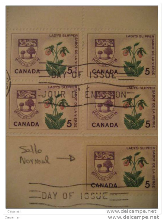 1965 Rose Touches The Margin Error Mistake FDC Cover Canada - Abarten Und Kuriositäten