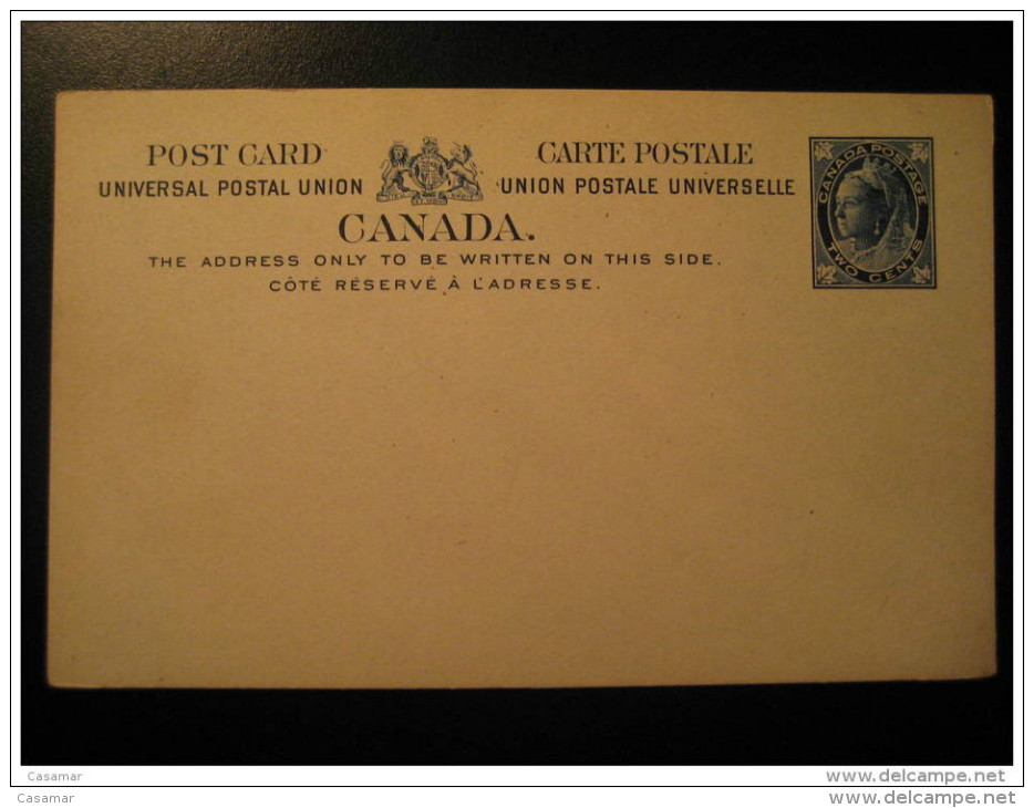 Postal Stationery Post Card 2 Cent Canada - 1860-1899 Reinado De Victoria