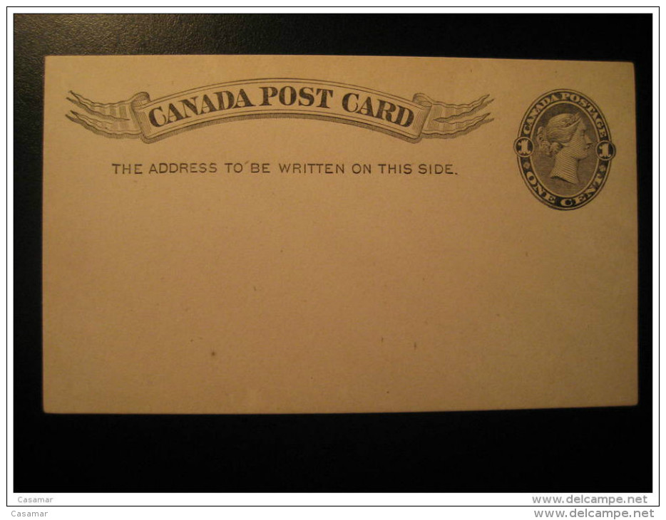 Postal Stationery Post Card One Cent Canada - 1860-1899 Reign Of Victoria