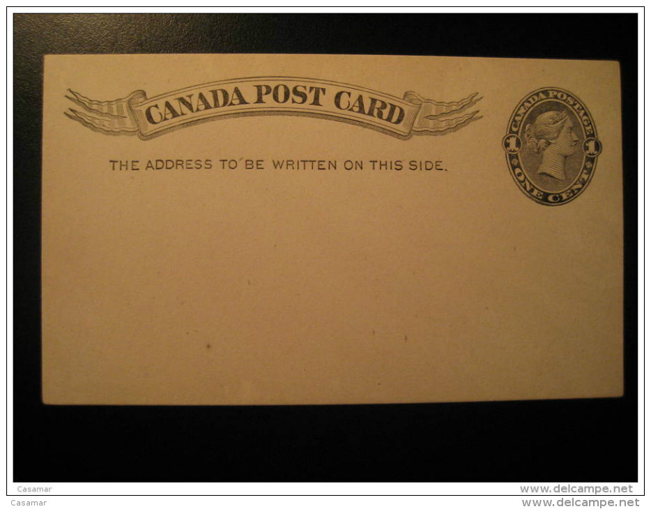 Postal Stationery Post Card One Cent Canada - 1860-1899 Règne De Victoria