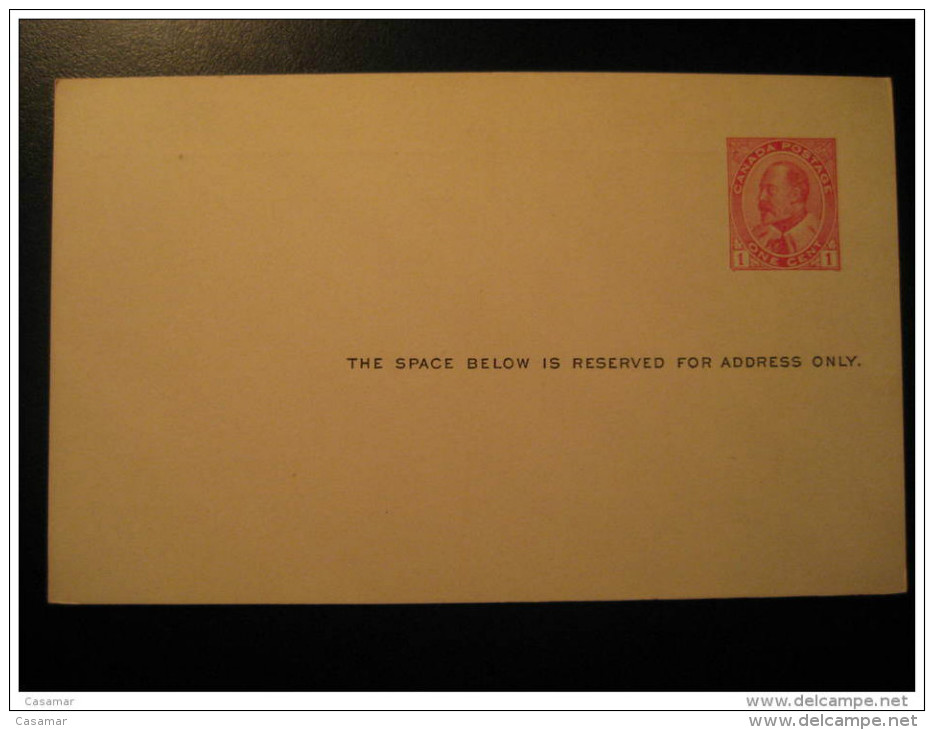 Postal Stationery ECONOMICAL MUTUAL FIRE INSURANCE BERLIN Post Card One Cent Canada - 1903-1954 De Koningen