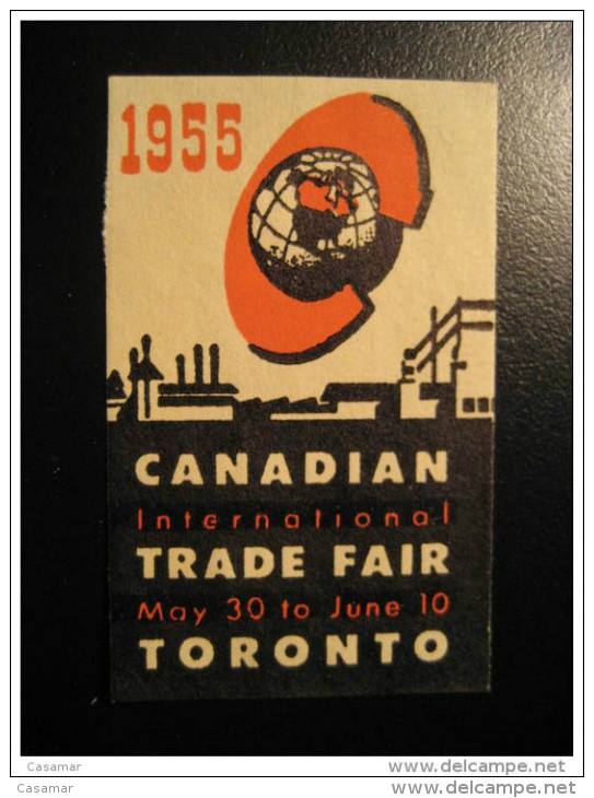 Toronto 1955 Trade Fair Poster Stamp Label Vignette Viñeta CANADA - Viñetas Locales Y Privadas