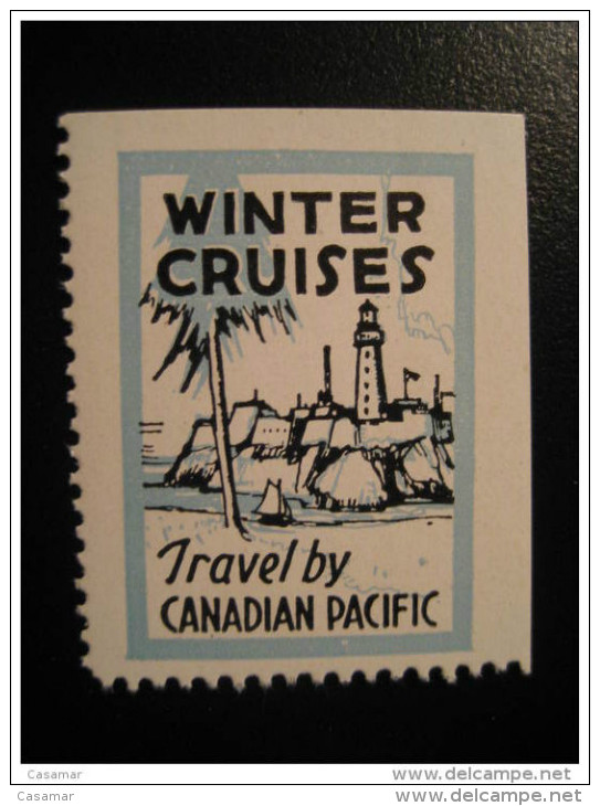 Winter Cruises Travel By CANADIAN PACIFIC Poster Stamp Label Vignette Viñeta CANADA - Viñetas Locales Y Privadas