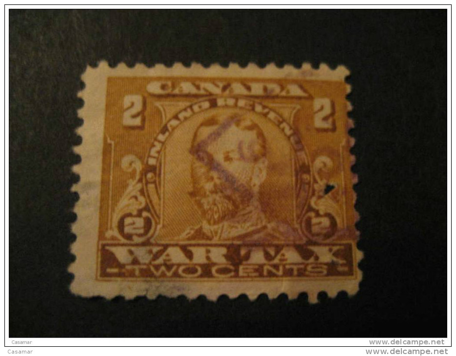 2 Cents Inland Revenue WAR TAX Tasa De Guerra Sello Stamp Impuesto Fiscal Poliza Cinderella CANADA - Kriegssteuermarken